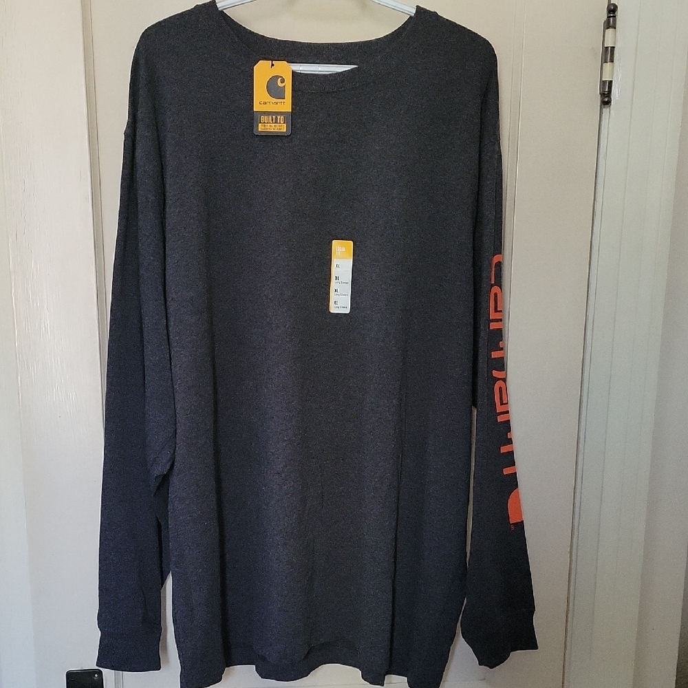 Carhartt Men's Gray Long Sleeve Shirt XL